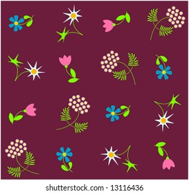 Seamless. Fine flower figure.