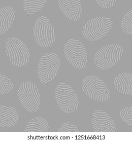 Seamless fingerprint pattern, identification, background with finger print, id. Vector illustration