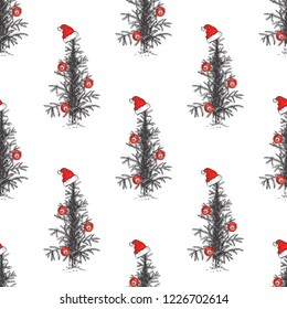 Seamless fir vector pattern