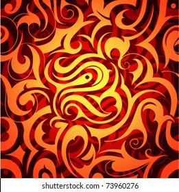 Seamless fire flames abstraction