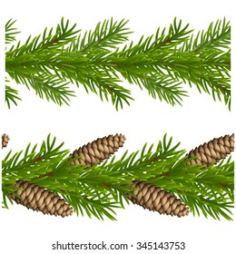 Seamless fir-tree ornament. Vector illustration