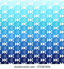Seamless fish abstract pattern background