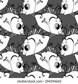Seamless fish background. Vector illustration