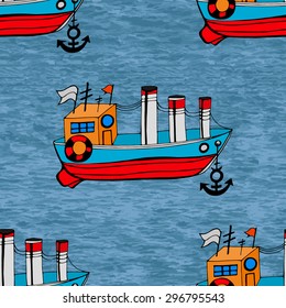 Seamless fish background. Vector illustration