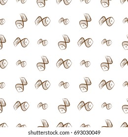 Seamless fish illustrations background abstract, hand drawn. Cartoon style vector graphic.