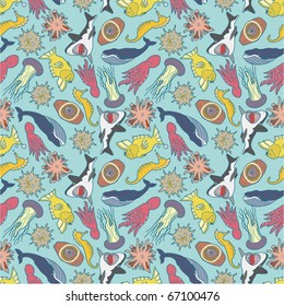 seamless fish  pattern