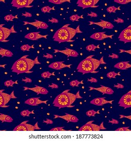 Seamless Fish Pattern (vector)