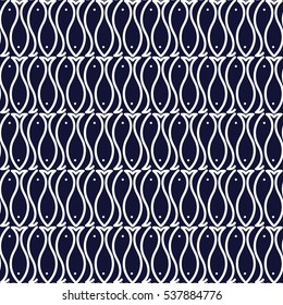 Seamless fish pattern Vector seamless background