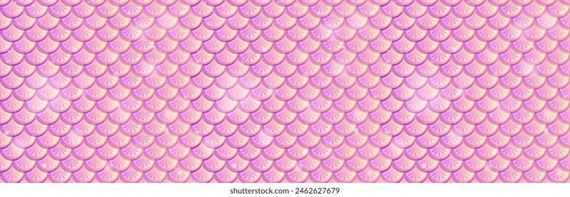 Nahtloses Fischschuppen-Design mit rosa Farbverlauf