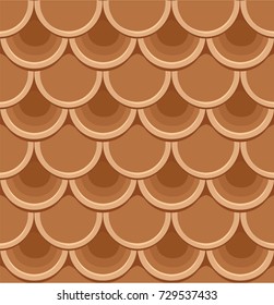 Seamless  Fish Scales Pattern, roof scales, Snake scales, Dragon scales, Texture Vector Illustration.