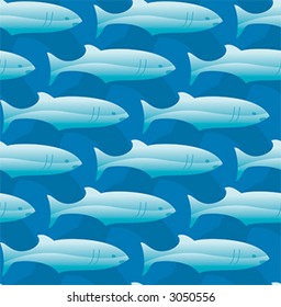 Seamless fishy wallpaper tile