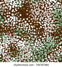 Seamless five-color camouflage. The pattern is made up of groups of rounded spots.