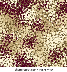 Seamless five-color camouflage. The pattern is made up of groups of rounded spots.