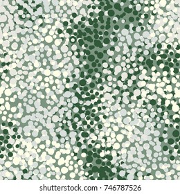 Seamless five-color camouflage. The pattern is made up of groups of rounded spots.