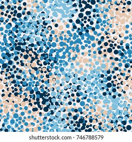 Seamless five-color camouflage. The pattern is made up of groups of circles of different sizes.