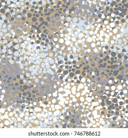 Seamless five-color camouflage. The pattern is made up of groups of circles of different sizes.
