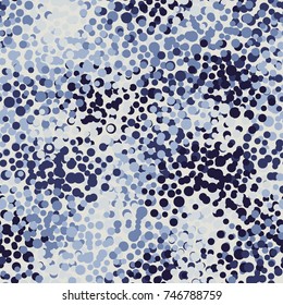 Seamless five-color camouflage. The pattern is made up of groups of circles of different sizes.