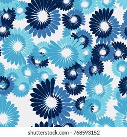 Seamless five-color pattern. Fantastic fireworks. Fountains made of feathers.