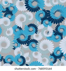 Seamless five-color pattern. Fantastic fireworks. Fountains made of feathers.