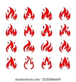 Seamless Flame Icon Pattern for Fire-Themed Designs