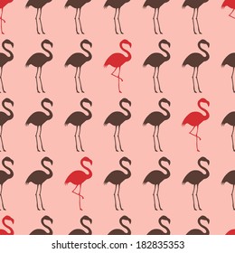 seamless flamingo bird pattern