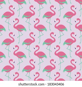 seamless flamingo bird pattern