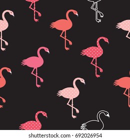 seamless flamingo bird pattern,  exotic bird pattern background, can be used for textile, website background, book cover, packaging