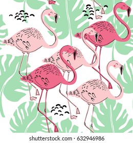 seamless flamingo pattern