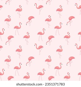 seamless flamingo pattern. seamless pattern of beautiful flamingos. simple seamless pattern design. 