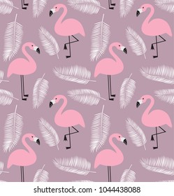 seamless flamingo pattern vector illustration