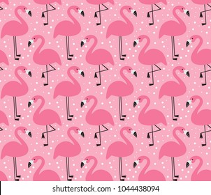 seamless flamingo pattern vector illustration