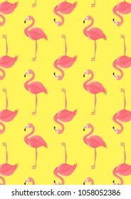 seamless flamingo pattern vector illustration