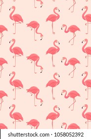 seamless flamingo pattern vector illustration