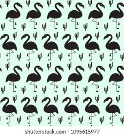 seamless flamingo pattern vector illustration