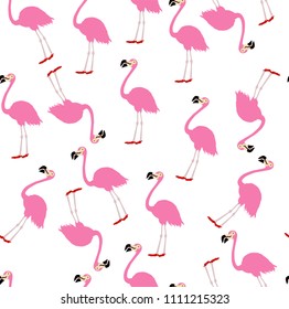 seamless flamingo pattern vector illustration