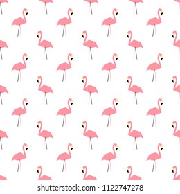 Seamless flamingo pattern. Vector illustration