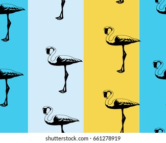 seamless flamingo pattern vector illustration