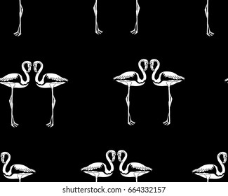 seamless flamingo pattern vector illustration