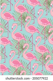 seamless flamingo vector/illustration