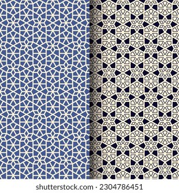 Seamless Flat Arabic Ornamental geometric pattern background