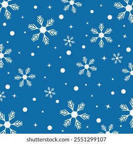 Seamless flat Christmas pattern of traditional decoration elements. Vector Xmas Background for packaging, wrapping paper, web background, cover design