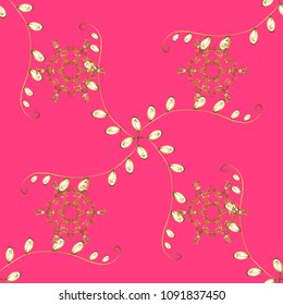 Seamless Flat design with abstract doodles on purple, brown and beige colors background. �colorful pattern. Vector illustration.