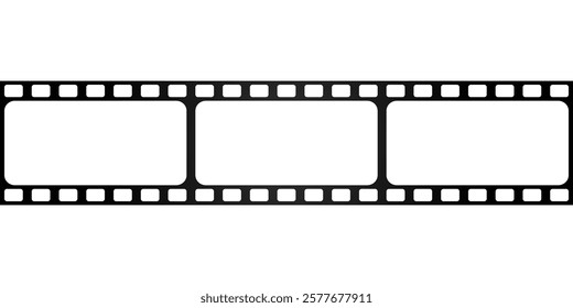 Seamless flat film strip reel vector