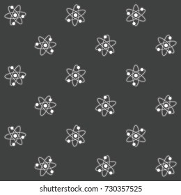 seamless flat, modern, and simple atom vector pattern background. Science pattern