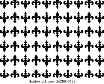 Seamless Fleur de Lis Pattern Vector Illustration