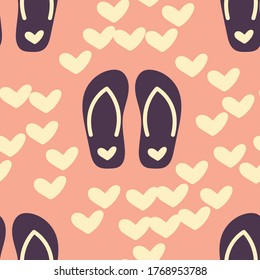 seamless flip flops. trendy isolated flip flops on a background. Vector EPS10