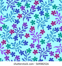 Seamless flora pattern. Vector illustration.