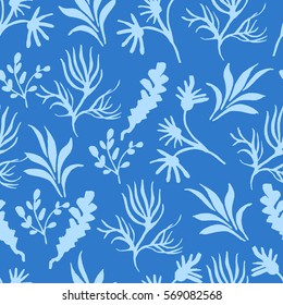 Seamless flora pattern. Vector illustration.