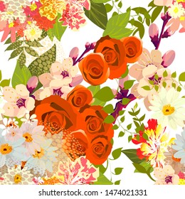 Seamless floral abstract background. Vector illustration