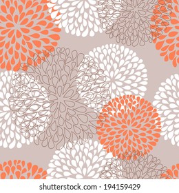 Seamless floral abstract background. Vector illustration